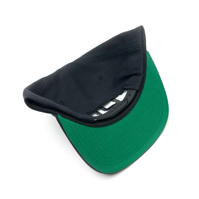 Cult Big Logo Snapback Cap (black on black)