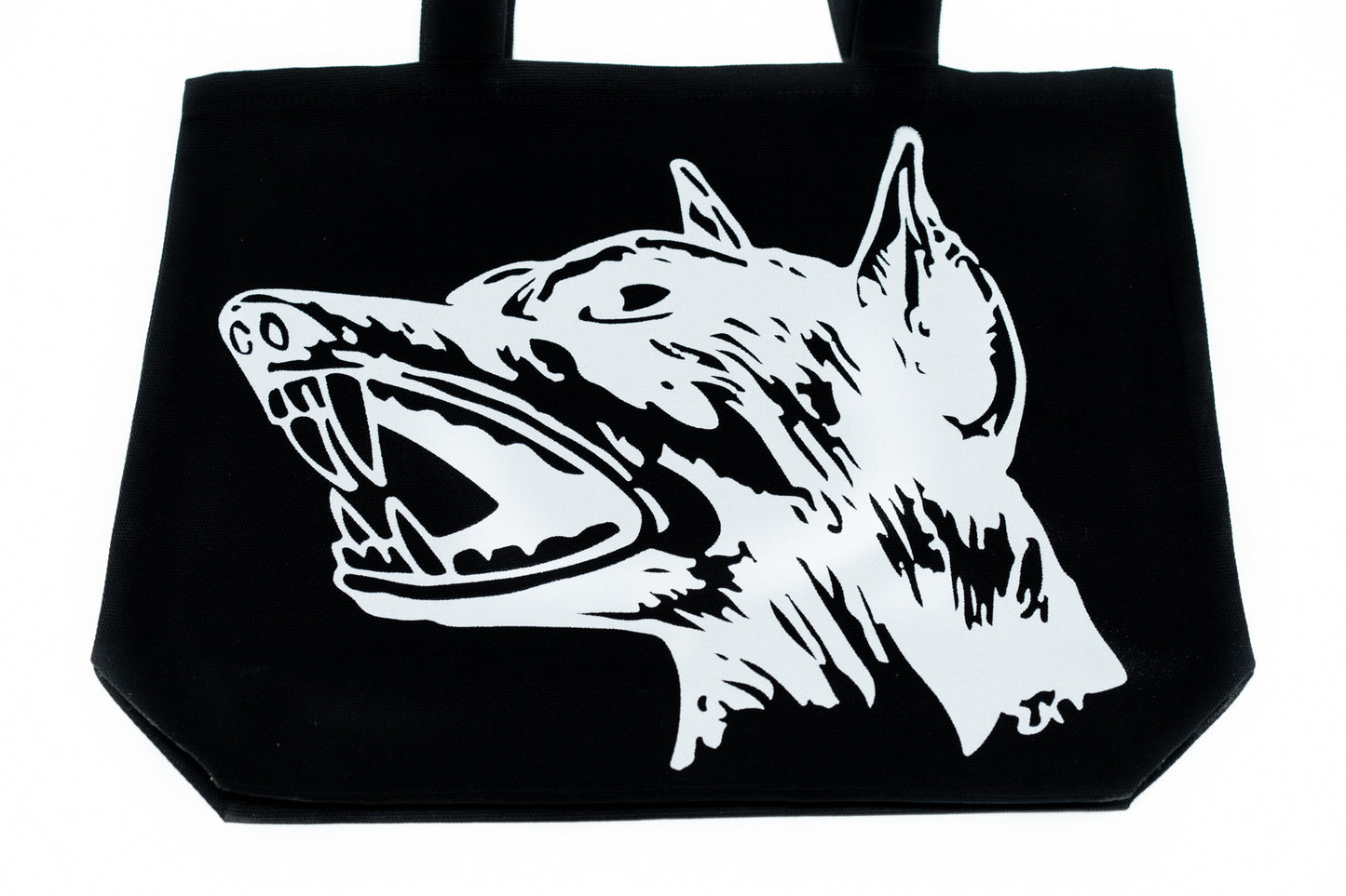 0 Magnolia TOTE BAG WHITE DOBERMAN LOGO BLACK BAG