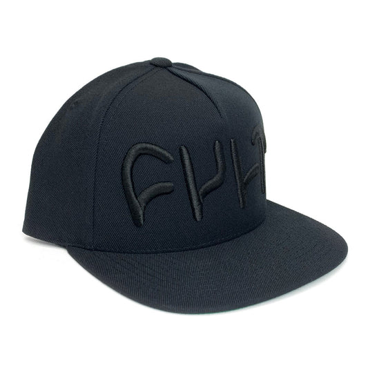 Cult Big Logo Snapback Cap (black on black)